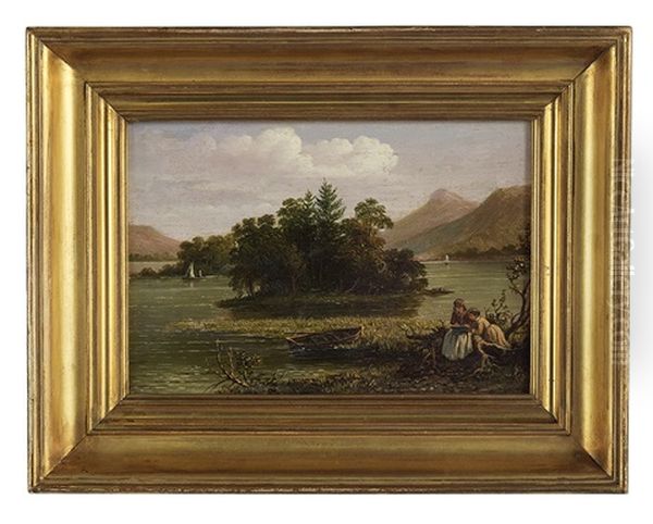 Sketching By The Lake Oil Painting by William Trost Richards