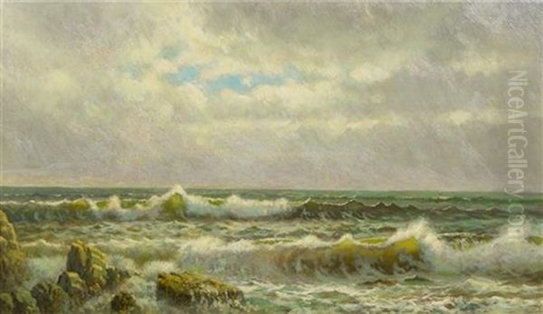 Seacoast Oil Painting by William Trost Richards