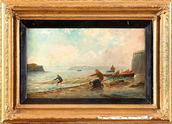 Pecheurs En Bord De Mer Oil Painting by William Trost Richards