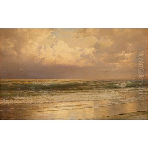 Coastal Landscape At Dawn Oil Painting by William Trost Richards