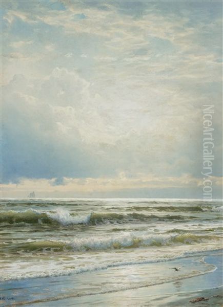 Luminist Coastal Scene Oil Painting by William Trost Richards