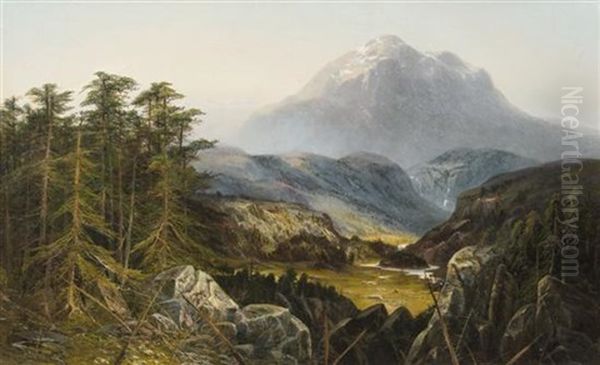 Mountain View Oil Painting by William Trost Richards