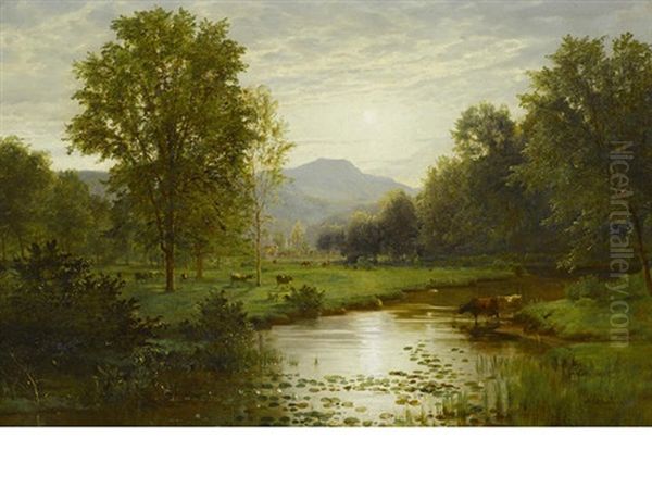 Summer Glow Oil Painting by William Trost Richards