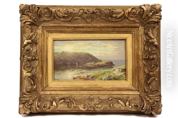 The Harbor At Monhegan, Maine Oil Painting by William Trost Richards