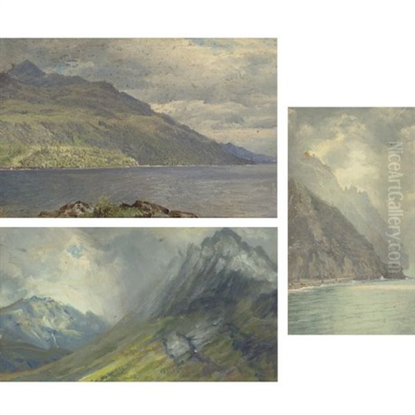 Ben Lomond, Scotland (+ 2 Others, Various Sizes; 3 Works) by William Trost Richards