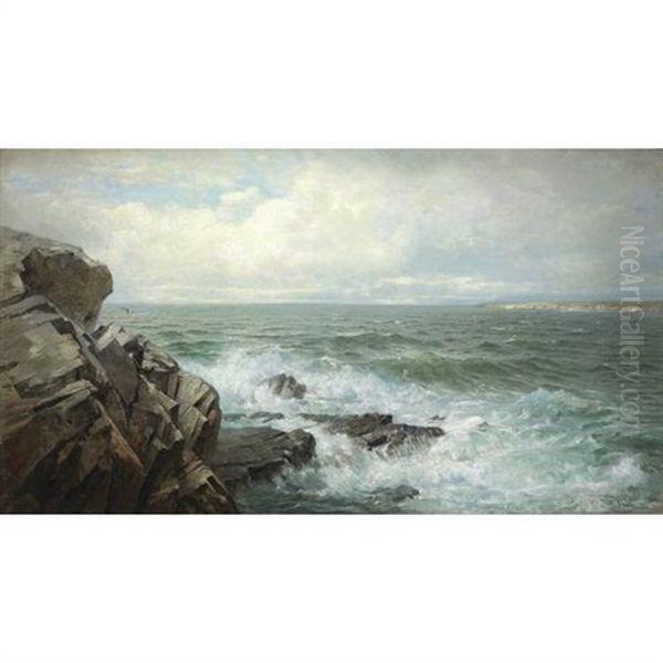 Beavertail Point, Narragansett Bay, Rhode Island Oil Painting by William Trost Richards