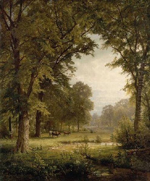 Idyllic Landscape, 1874 Oil Painting by William Trost Richards