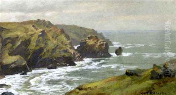 Mullen Cove, Cornwall Oil Painting by William Trost Richards