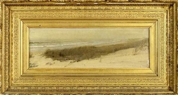 Beach Scene, Foggy Day Oil Painting by William Trost Richards