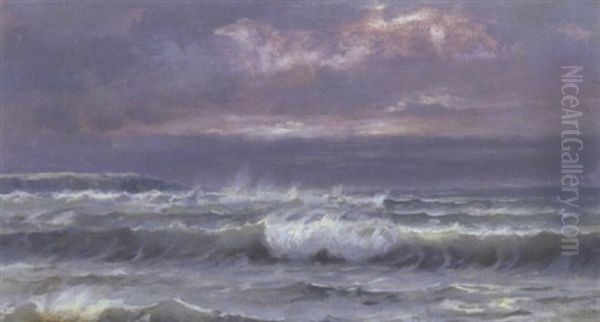 Off Shore Wind Oil Painting by William Trost Richards