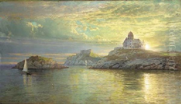 Harbor Entrance On Bull Point, Newport, Rhode Island by William Trost Richards