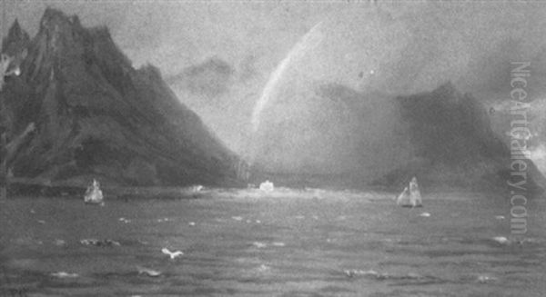 The Treasure At The End Of The Rainbow (lofoten Island) Oil Painting by William Trost Richards