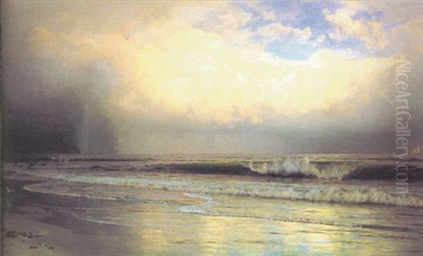 The Rainbow (coming Rain, Atlantic City, New Jersey) Oil Painting by William Trost Richards