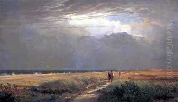 Along The Shore, Rhode Island Oil Painting by William Trost Richards