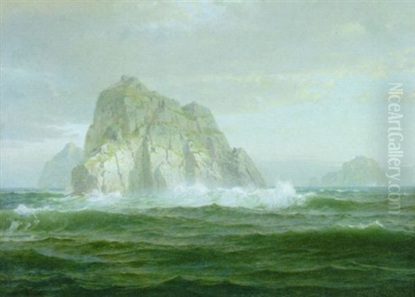 Off The Irish Coast Oil Painting by William Trost Richards