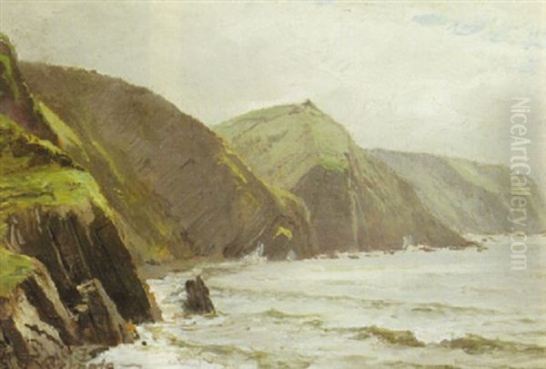 Clovelly, Devon Oil Painting by William Trost Richards