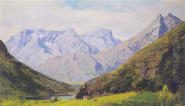 View In Norway Oil Painting by William Trost Richards