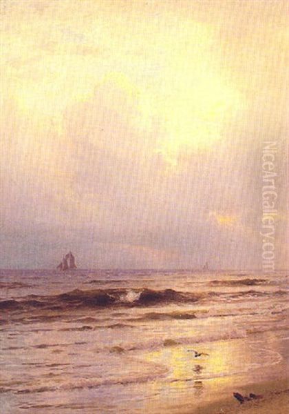 Breaking Sun Oil Painting by William Trost Richards