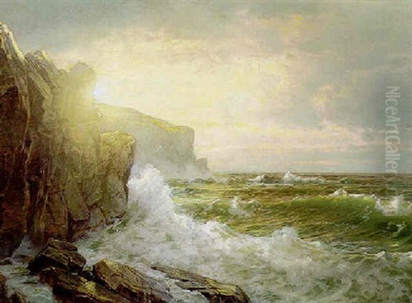 Seascape, Conanicut Island Oil Painting by William Trost Richards