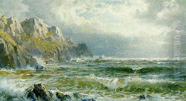 Moye Pointe, Guernsey, Channel Islands Oil Painting by William Trost Richards