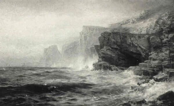 Rock Bound Coast - Devon Oil Painting by William Trost Richards