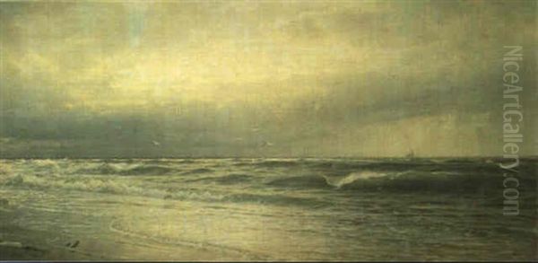 Ebbing Of The Tide Oil Painting by William Trost Richards