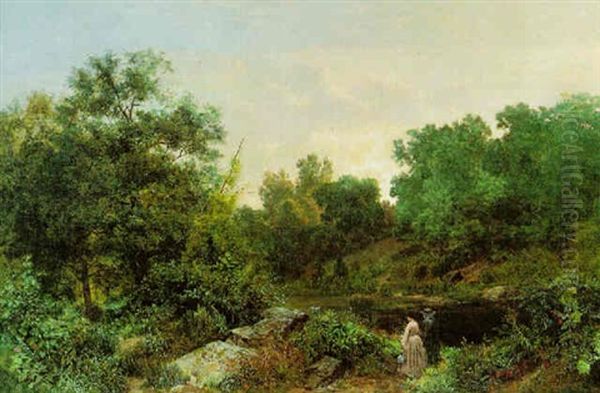 A Nature Walk Oil Painting by William Trost Richards