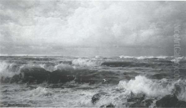 Rolling Surf Oil Painting by William Trost Richards