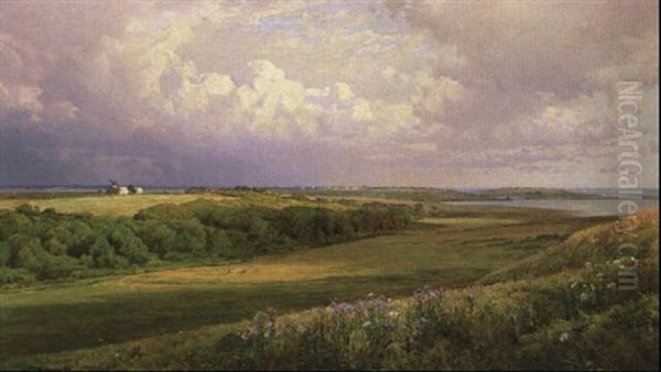 The Watson Farm, Conanicut, Rhode Island Oil Painting by William Trost Richards