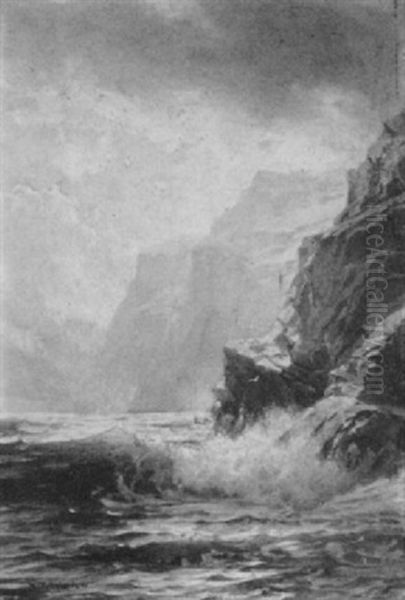 Breaking Wave Oil Painting by William Trost Richards