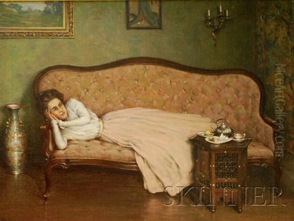 La Siesta Oil Painting by Francis (Frank) Henry Richardson