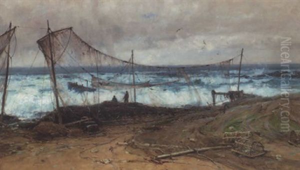 Wind And Wave Oil Painting by Frederic Stuart Richardson