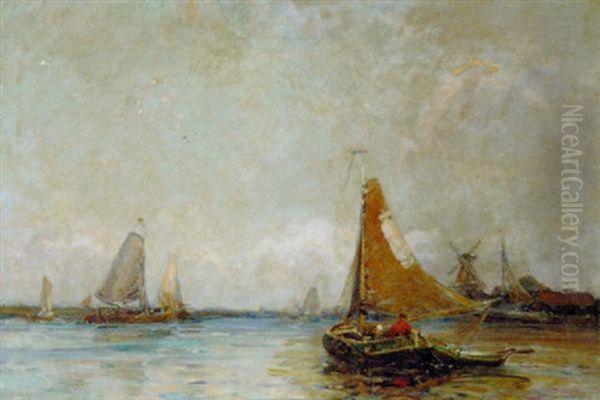 Off The Dutch Coast Oil Painting by Frederic Stuart Richardson