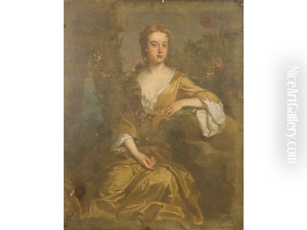 A Portrait Of A Lady, Said To Be Lady Daines by Jonathan Richardson