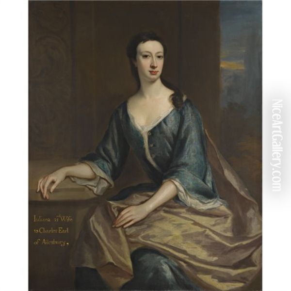 Portrait Of Lady Juliana Boyle, Countess Of Ailesbury Oil Painting by Jonathan Richardson