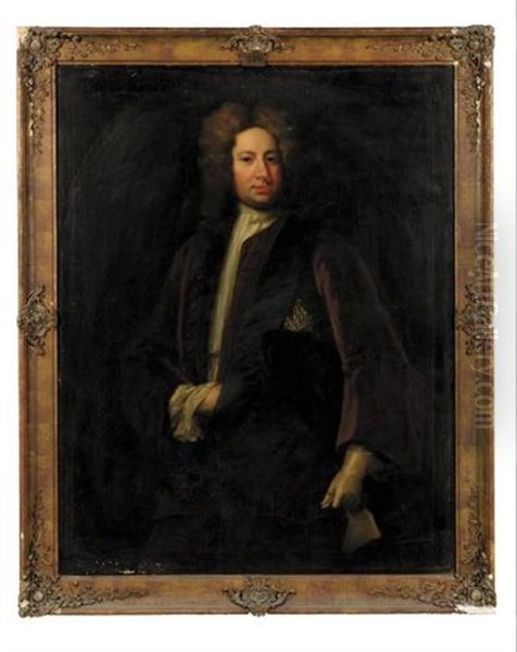 Portrait Of Robert Harley, 1st Earl Of Oxford Oil Painting by Jonathan Richardson