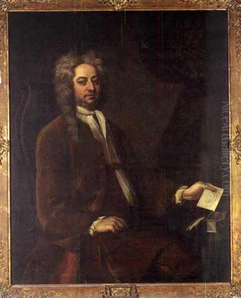 Portrait Of Sir Andrew Fountaine Oil Painting by Jonathan Richardson