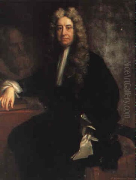 Portrait Of Lord Chancellor Somers Oil Painting by Jonathan Richardson