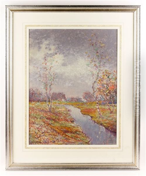 Steam In Fall Oil Painting by Louis H. Richardson