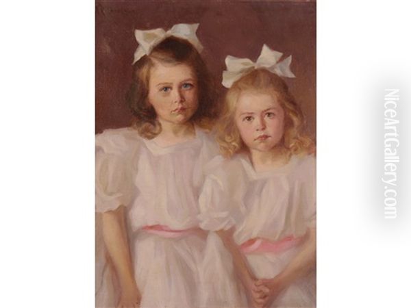 Two Sisters Oil Painting by Mary Neal Richardson