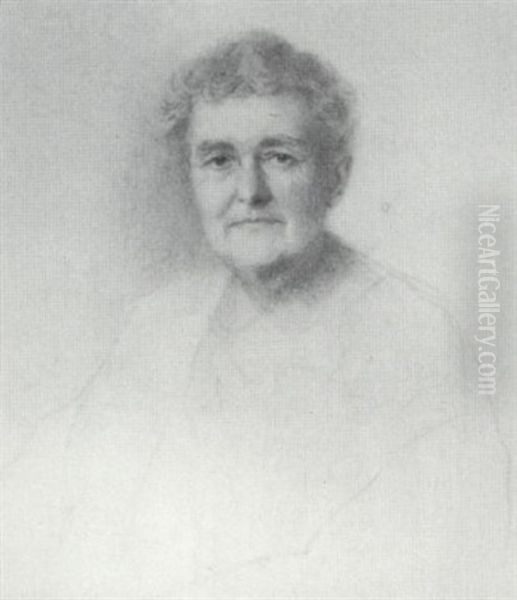 Portrait Study Of A Lady Oil Painting by Mary Neal Richardson