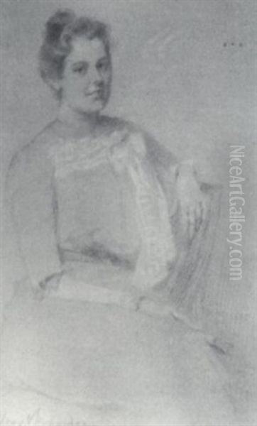 Portrait Of A Lady, Seated Oil Painting by Mary Neal Richardson