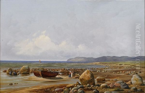 Kullen, Skane Oil Painting by Ferdinand Richardt