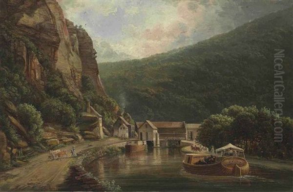 Harpers Ferry Oil Painting by Ferdinand Richardt