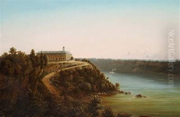 View From Niagara Falls Oil Painting by Ferdinand Richardt