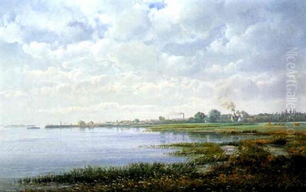 Fra Svanemollebugten, Sommer Oil Painting by Ferdinand Richardt