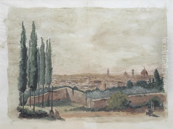 Veduta Di Firenze Oil Painting by Fabio Borbottoni