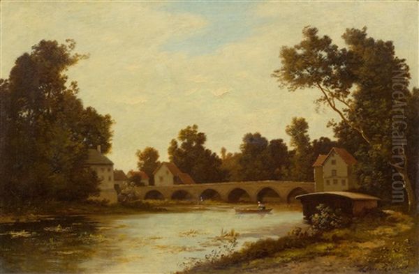 Le Pont Romain Oil Painting by Leon Richet