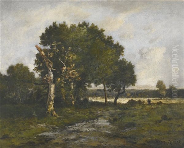 In The Forest Of Fontainebleau Oil Painting by Leon Richet