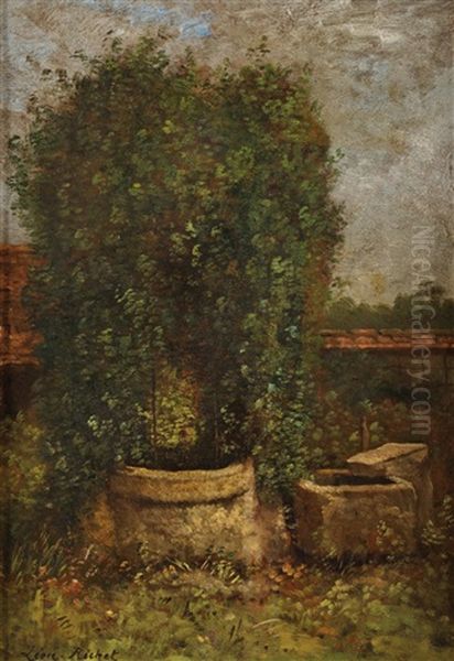 Jardin Au Puit Oil Painting by Leon Richet